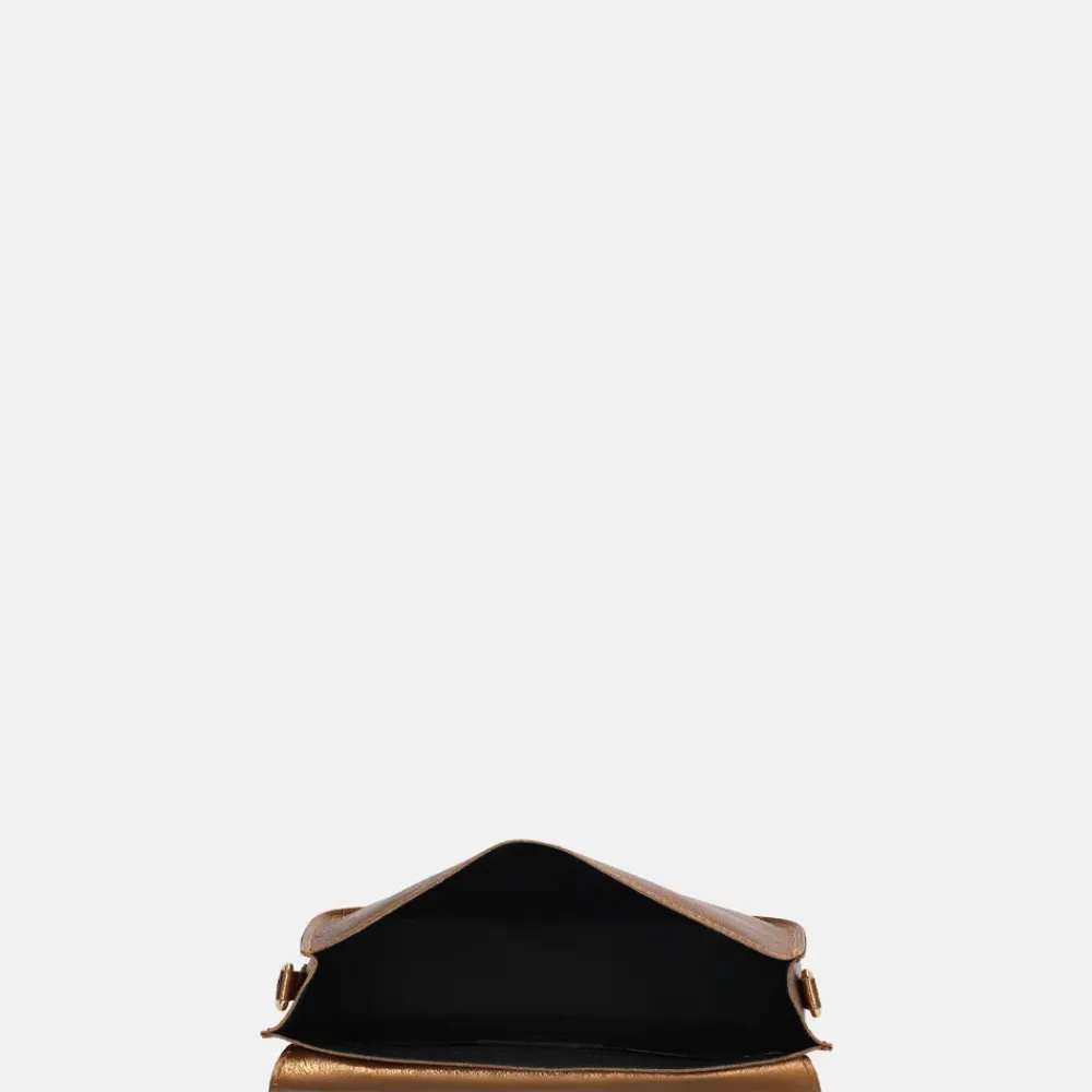 Crossbody Tassen^Charm London metallic crossbody tas brons
