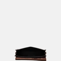Crossbody Tassen^Charm London metallic crossbody tas donkerbruin