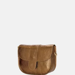 Crossbody Tassen^Charm London metallic crossbody tas brons