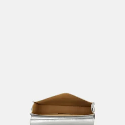 Crossbody Tassen^Charm London metallic crossbody tas zilver