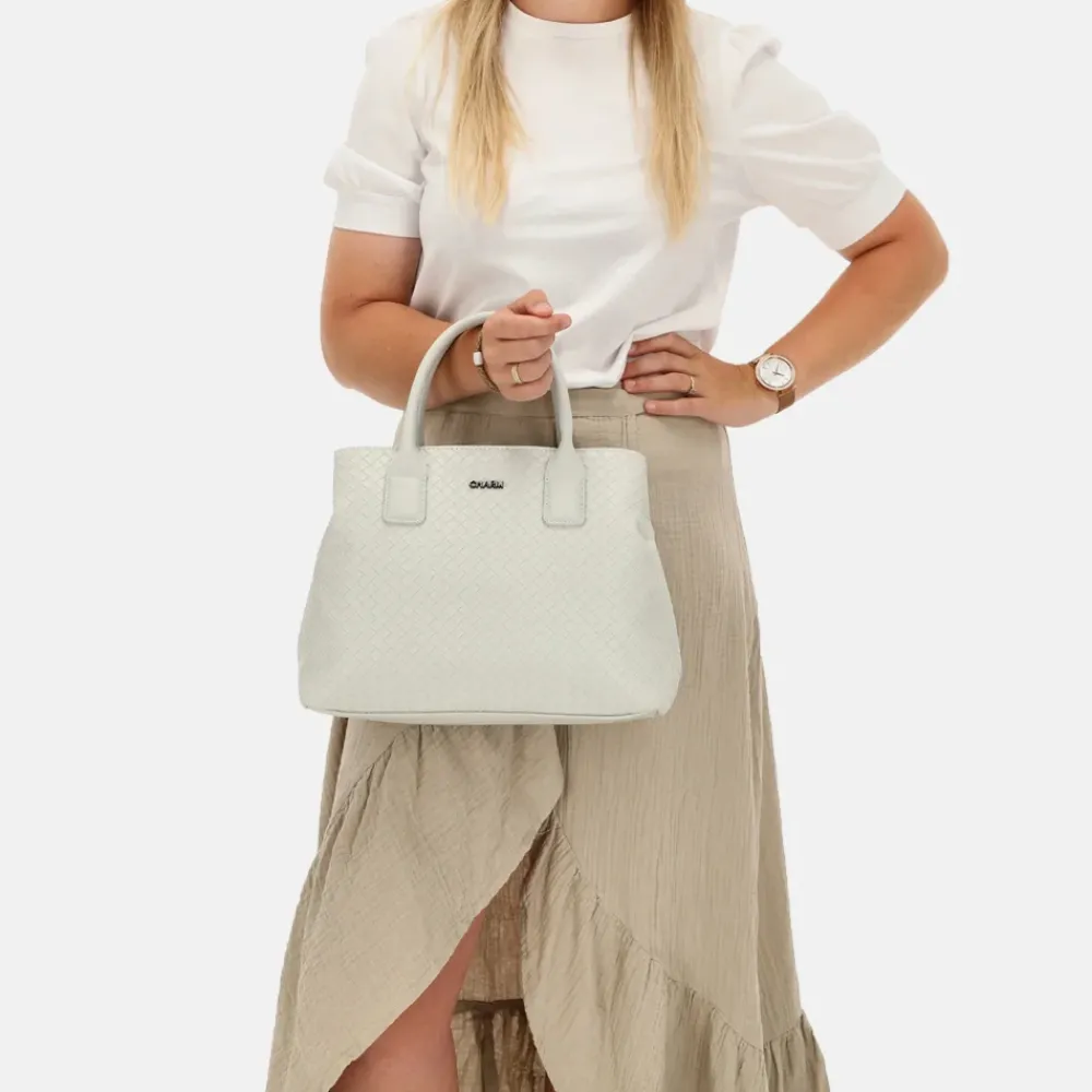 Handtassen^Charm London Mirabello handtas M lichtgrijs