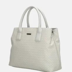 Handtassen^Charm London Mirabello handtas M lichtgrijs