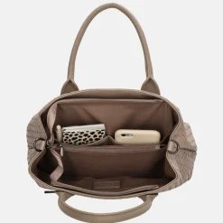 Handtassen^Charm London Mirabello handtas M taupe