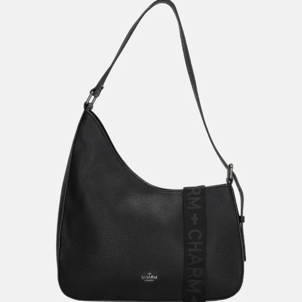 Schoudertassen^Charm London Mondmarte schoudertas zwart