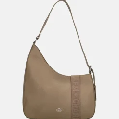 Schoudertassen^Charm London Mondmarte schoudertas taupe