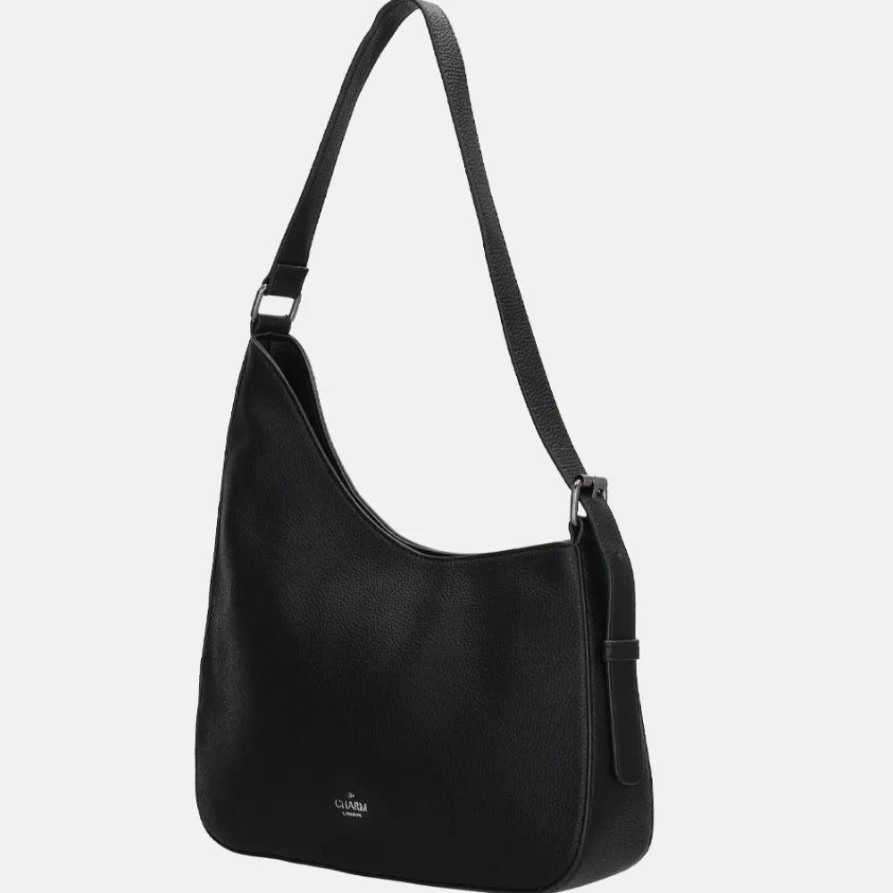 Schoudertassen^Charm London Mondmarte schoudertas zwart