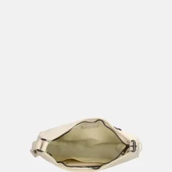 Schoudertassen^Charm London Mondmarte schoudertas creme