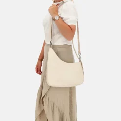 Schoudertassen^Charm London Mondmarte schoudertas creme