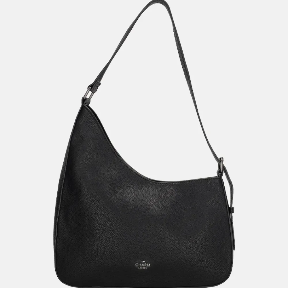 Schoudertassen^Charm London Mondmarte schoudertas zwart