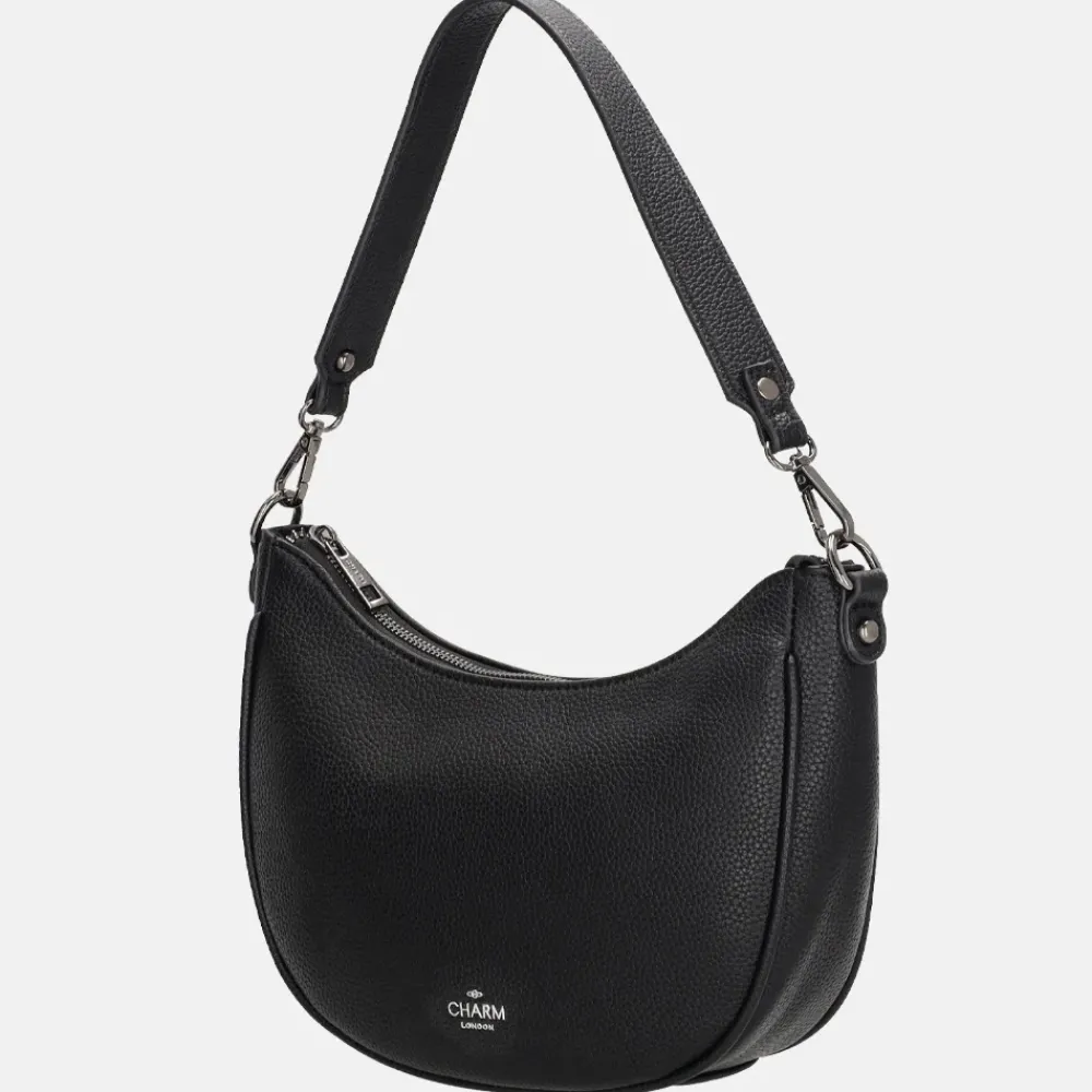 Schoudertassen^Charm London Montmartre schoudertas zwart