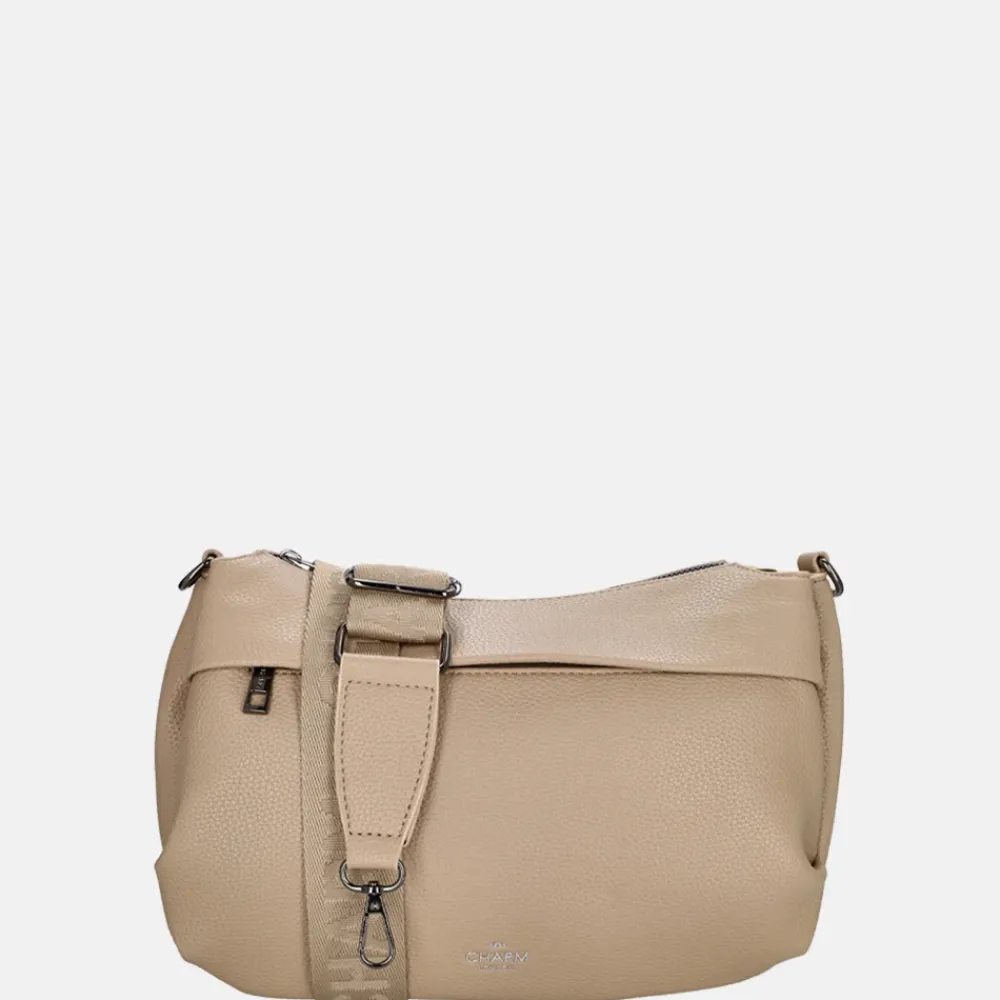 Schoudertassen^Charm London Pentonville schoudertas zand