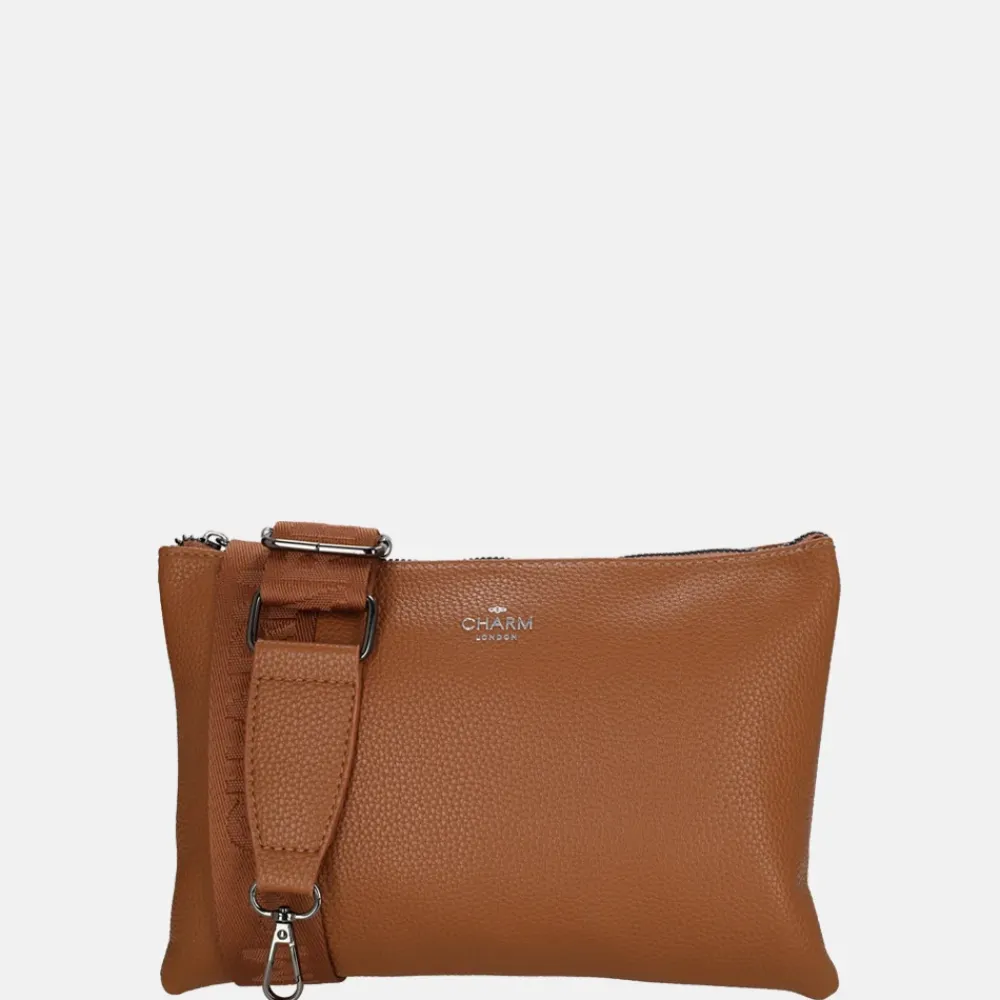 Crossbody Tassen^Charm London Pentonville crossbody tas cognac