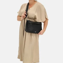 Schoudertassen^Charm London Pentonville schoudertas zwart