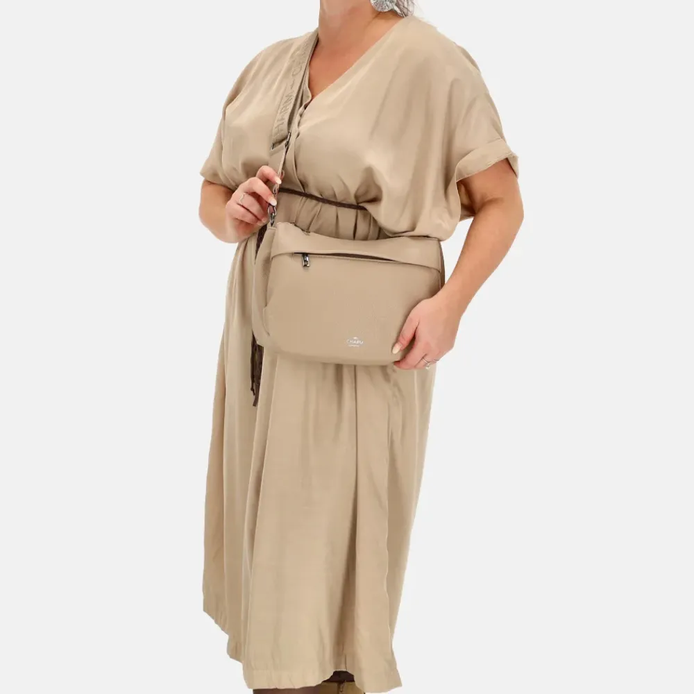 Schoudertassen^Charm London Pentonville schoudertas zand