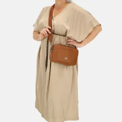 Crossbody Tassen^Charm London Pentonville crossbody tas cognac