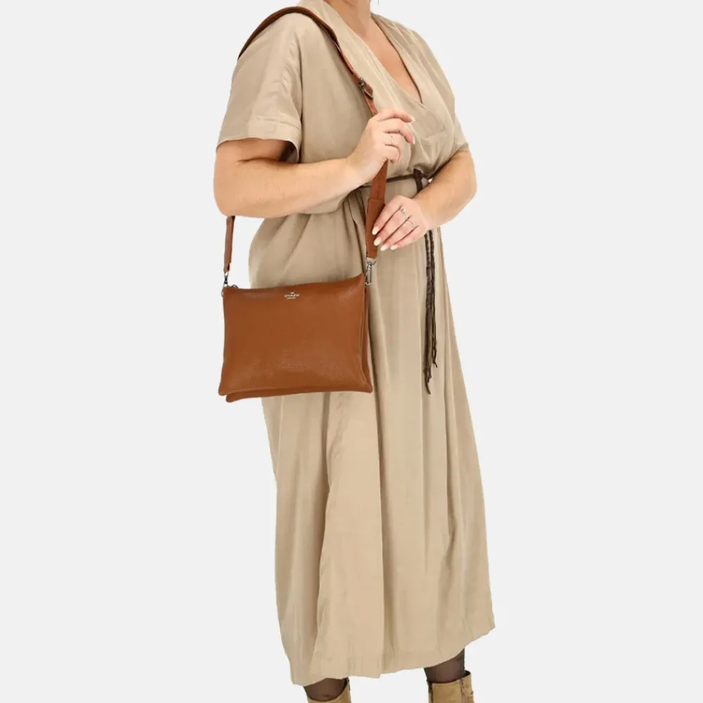 Crossbody Tassen^Charm London Pentonville crossbody tas cognac