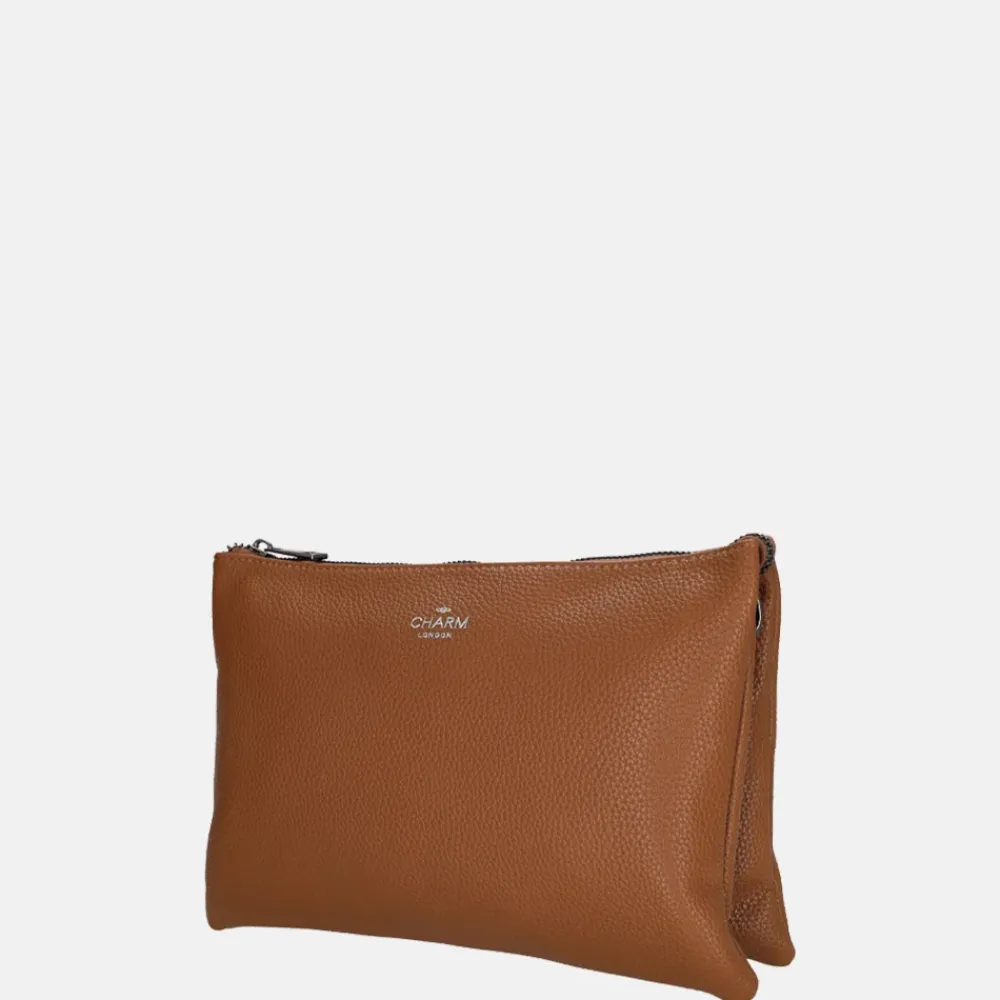 Crossbody Tassen^Charm London Pentonville crossbody tas cognac