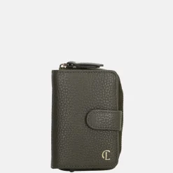 Dames Portemonnees^Charm London safety wallet portemonnee donkergroen