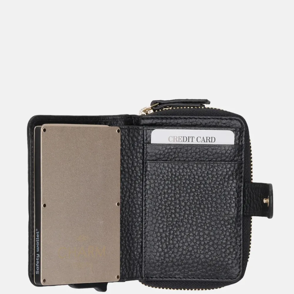 Dames Portemonnees^Charm London safety wallet portemonnee zwart