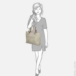 Shoppers^Charm London shopper licht grijs