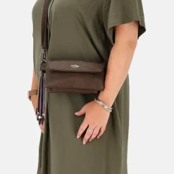 Crossbody Tassen^Charm London Tottingham crossbody tas S donkerbruin