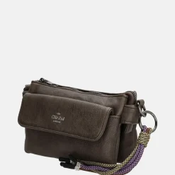 Crossbody Tassen^Charm London Tottingham crossbody tas S donkerbruin