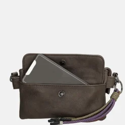 Crossbody Tassen^Charm London Tottingham crossbody tas S donkerbruin