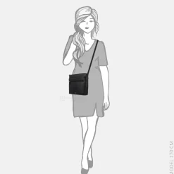Crossbody Tassen^Charm London Washington crossbody tas zwart