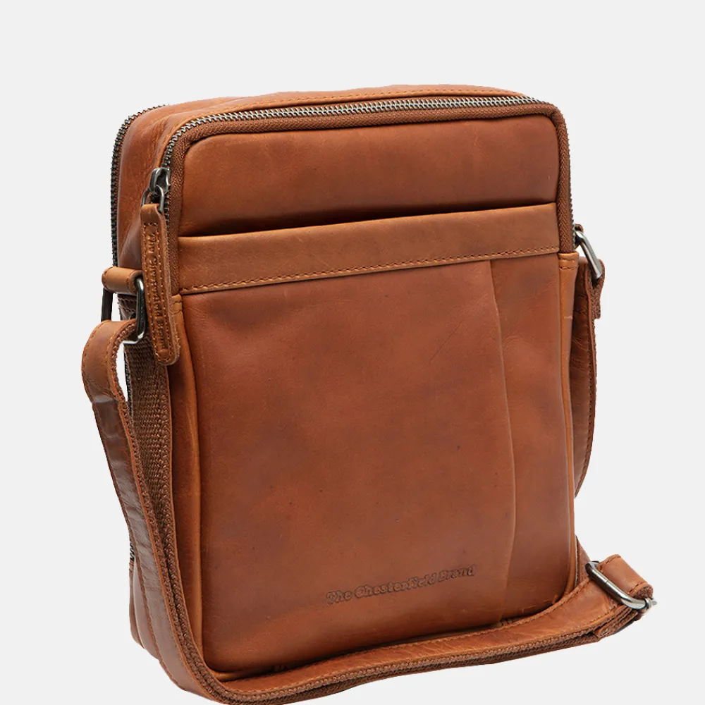 Schoudertassen^Chesterfield Alva schoudertas cognac