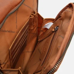 Schoudertassen^Chesterfield Alva schoudertas cognac