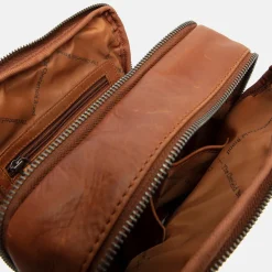 Schoudertassen^Chesterfield Alva schoudertas cognac