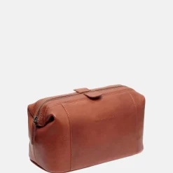 Toilettassen^Chesterfield Biassa toilettas L cognac