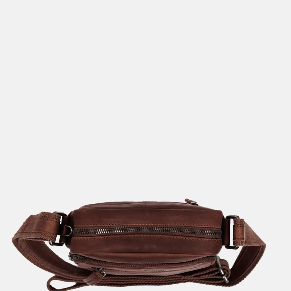 Schoudertassen^Chesterfield Birmingham schoudertas dark brown