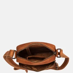 Schoudertassen^Chesterfield Birmingham schoudertas cognac