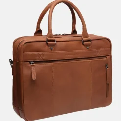 Heren Laptoptassen^Chesterfield Boston laptoptas 15 inch cognac
