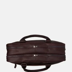 Heren Laptoptassen^Chesterfield Boston laptoptas 15 inch bruin