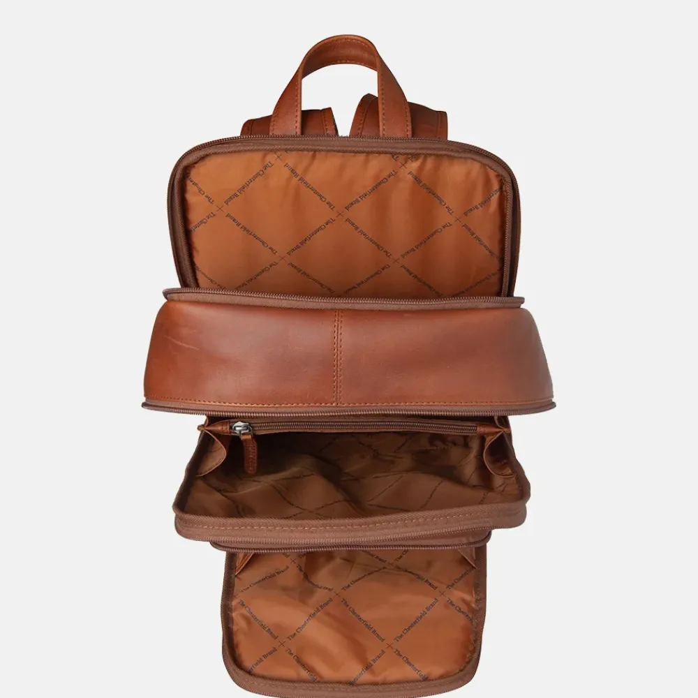 Laptop Rugzakken^Chesterfield Detroit laptoprugzak 14 inch cognac