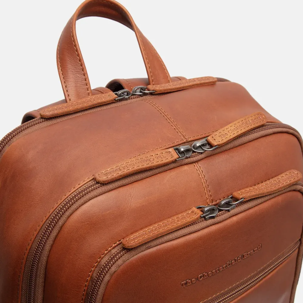 Laptop Rugzakken^Chesterfield Detroit laptoprugzak 14 inch cognac