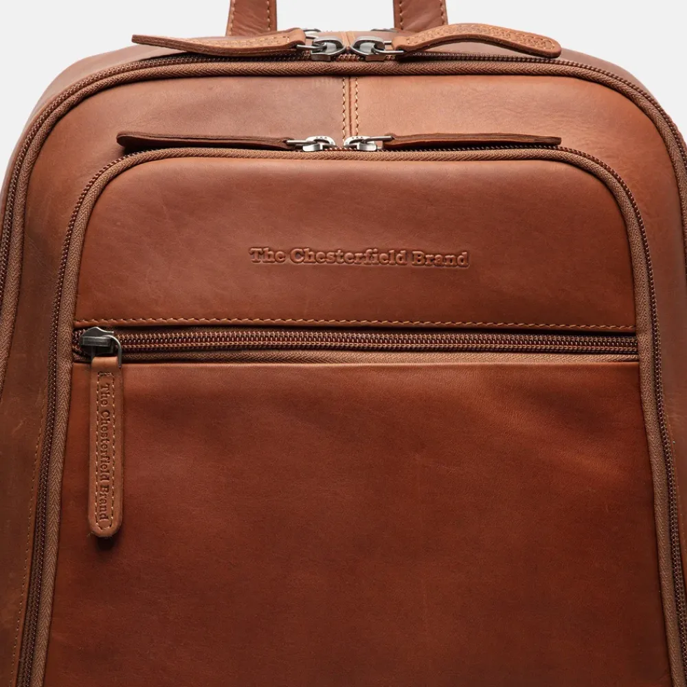 Laptop Rugzakken^Chesterfield Detroit laptoprugzak 14 inch cognac