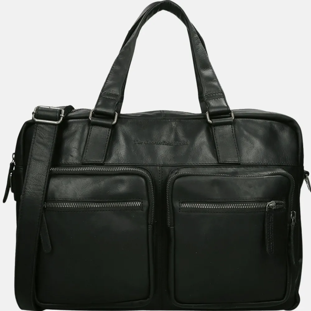 Heren Laptoptassen^Chesterfield laptoptas 17 inch black