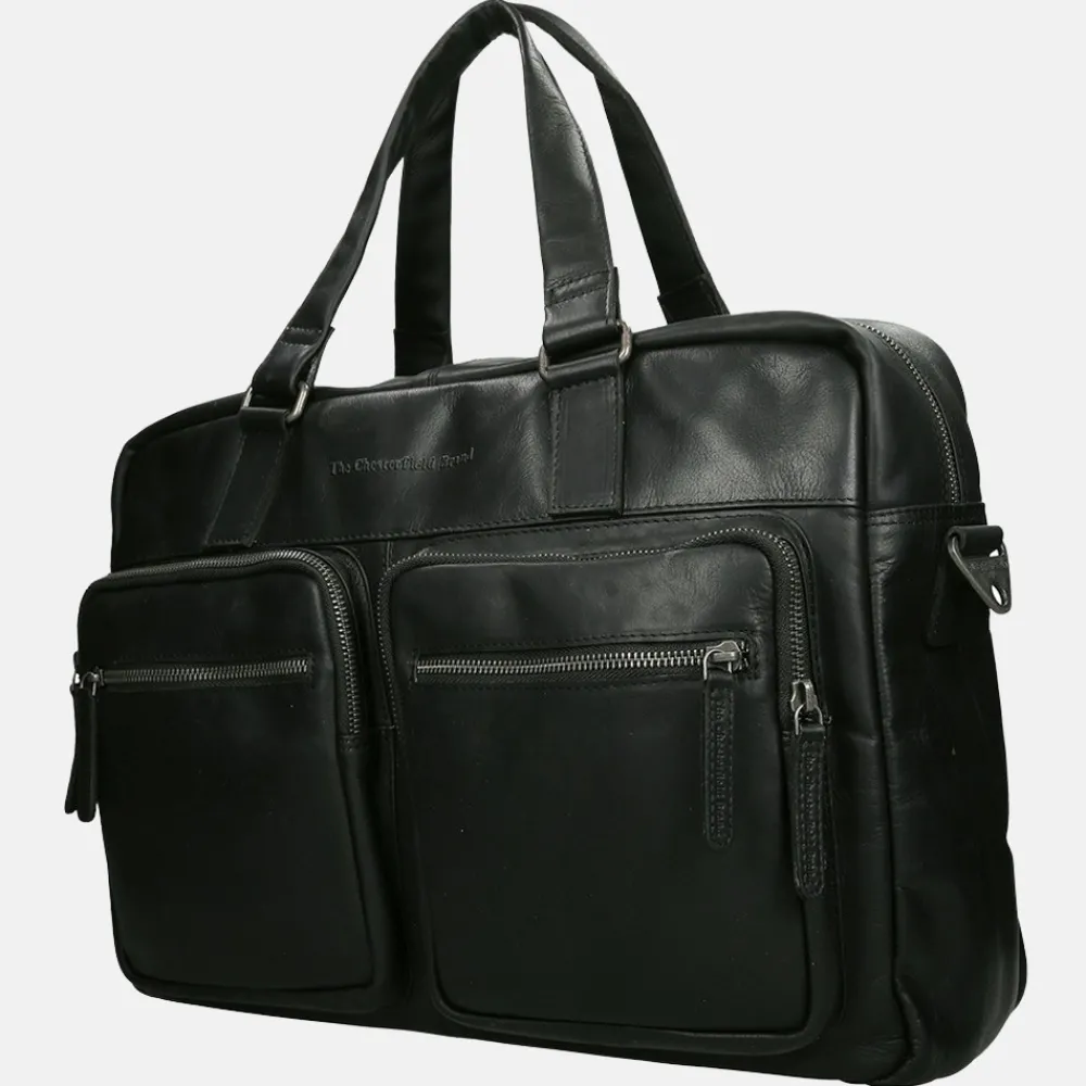Heren Laptoptassen^Chesterfield laptoptas 17 inch black