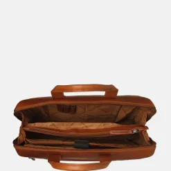 Heren Laptoptassen | Dames Laptoptassen^Chesterfield Levanto laptoptas 15 inch cognac