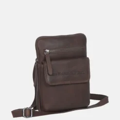 Schoudertassen^Chesterfield Lou schoudertas donkerbruin