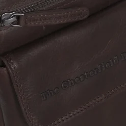 Schoudertassen^Chesterfield Lou schoudertas donkerbruin