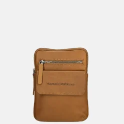 Schoudertassen^Chesterfield Lou schoudertas cognac