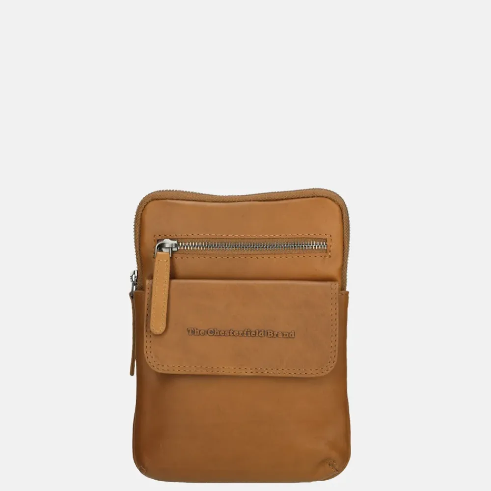 Schoudertassen^Chesterfield Lou schoudertas cognac