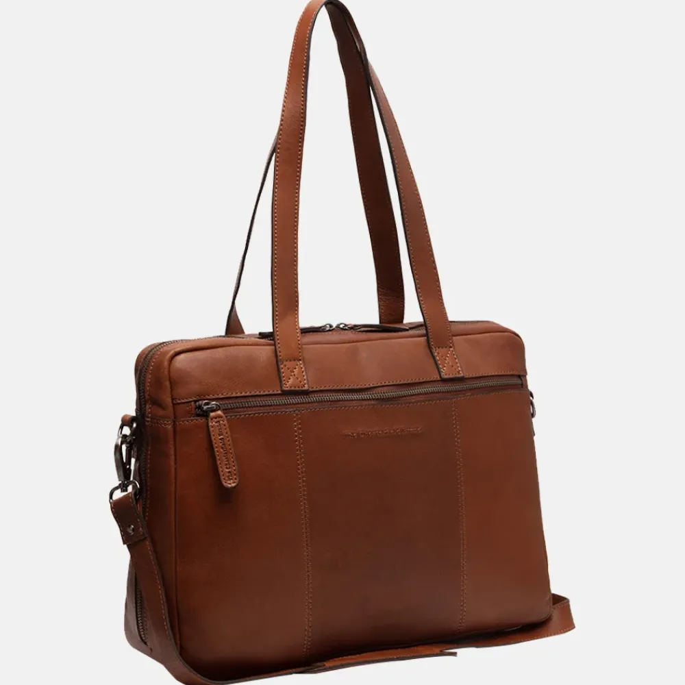 Dames Laptoptassen^Chesterfield Modena laptoptas 15 inch cognac