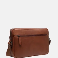 Schoudertassen^Chesterfield Novara schoudertas cognac