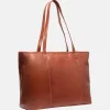 Dames Laptoptassen^Chesterfield Novum Ferrera shopper 15 inch cognac