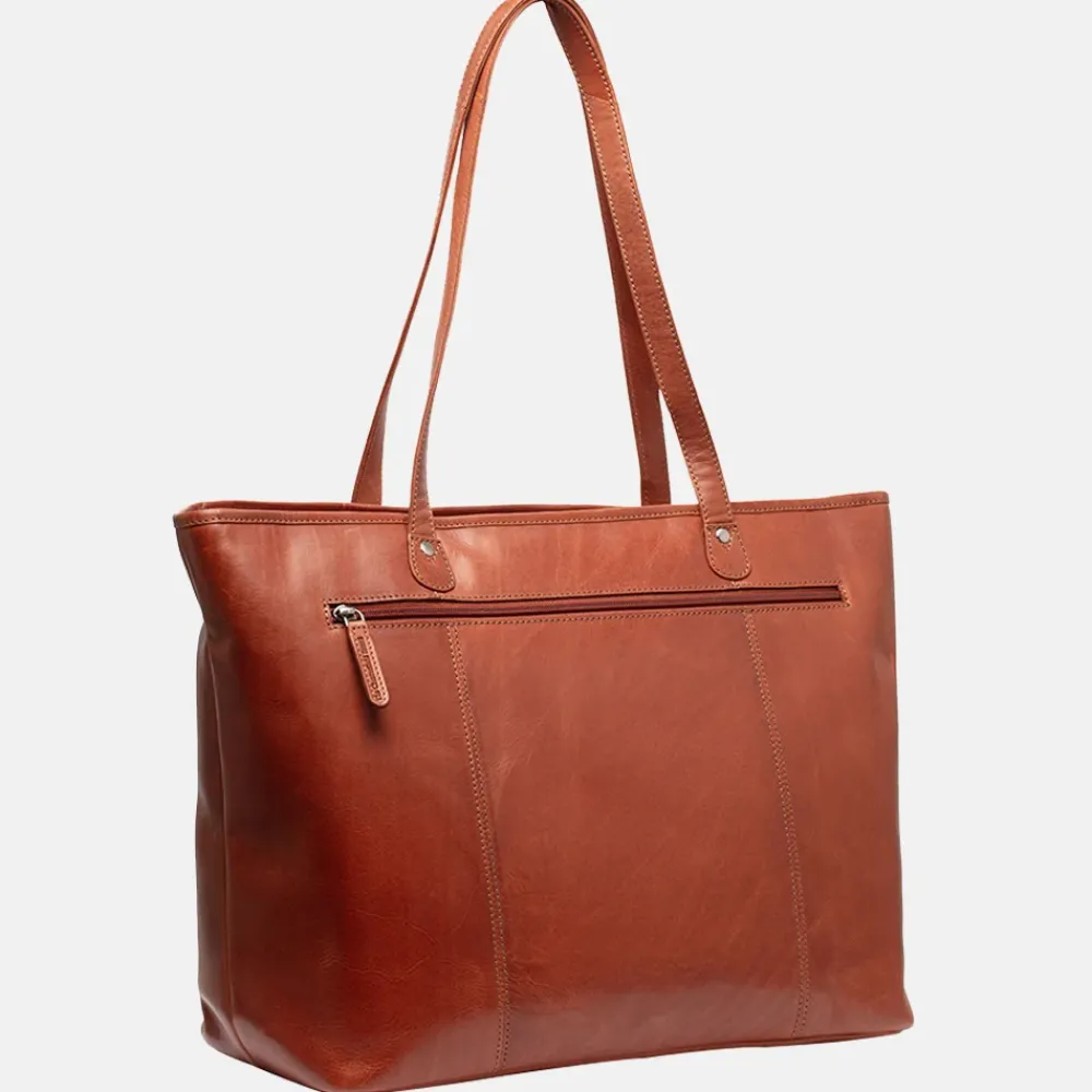 Dames Laptoptassen^Chesterfield Novum Ferrera shopper 15 inch cognac